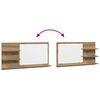 vidaXL Dulap baie cu oglindă stejar artizanal 90x11x45 cm, lemn