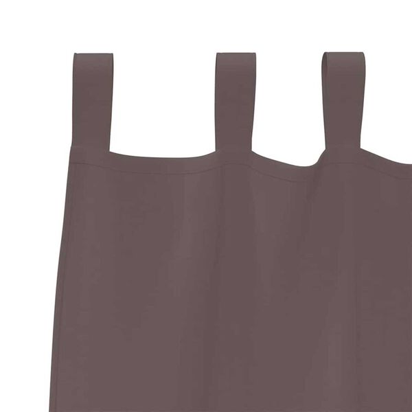 vidaXL Perdele Opaque cu Inel 2 pcs Maro &icirc;nchis 225 x 140 cm Poliester