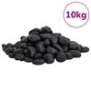 vidaXL Pietricele lustruite, 10 kg, negru, 2-5 cm