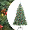 vidaXL Brad de Crăciun artificial 300 LED-uri Alb cald PVC și Metal