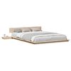 vidaXL Cadru de pat cu headboard cu depozitare Maro 160 x 200 cm lemn