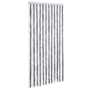 vidaXL Perdea pentru insecte, gri și alb, 100x220 cm, Chenille