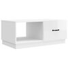 vidaXL Masă de cafea Alb foarte lucios 90 x 50 x 37 cm Lemn prelucrat