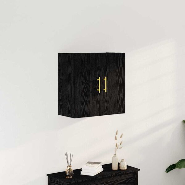 vidaXL Cabinet suspendat Stejar Negru 60 x 31 x 70 cm Lemn compozit
