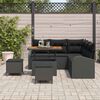 vidaXL Set de canapele pentru grădină cu pernă 8 pcs Negru Rattan poli