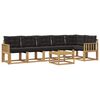 vidaXL Set de canapele de exterior 7 buc. Alb și negru