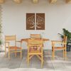 vidaXL Scaune de grădină stivuibile 4 pcs Maro 55.5 x 55.5 x 90 cm