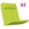 vidaXL Perne pentru scaune 2 pcs Verde strălucitor. 58 x 77 x 4,5 cm