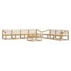 vidaXL Set de canapele de exterior 8 buc. Alb