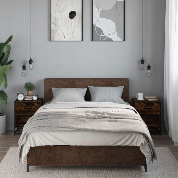 vidaXL Noptiere, 2 buc., stejar fumuriu, 40x31x50 cm, lemn compozit