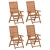 vidaXL Scaune pliabile rabatabile 4 buc 56x72x107 cm lemn masiv de salc&acirc;m