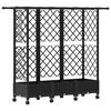 vidaXL Pat Ridicat cu Trellis și Acoperiș Negru 164 x 40 x 127 cm PP