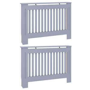 vidaXL Capac pentru radiator 2 buc. Gri 112 x 19 x 81,5 cm