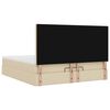 vidaXL Cadru de pat otoman cu saltea crem 180x200cm stofa