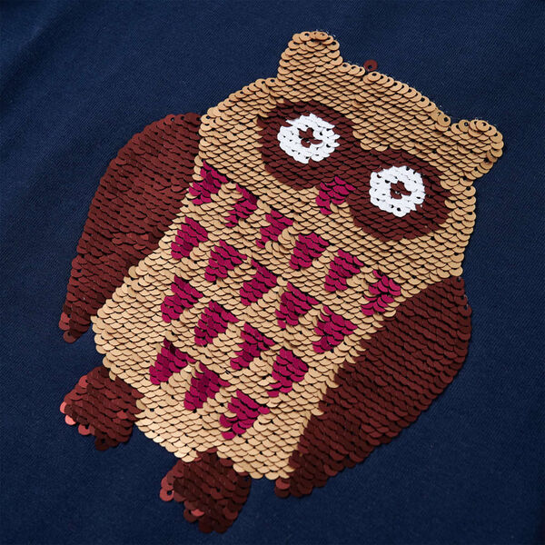 Tricou pentru copii cu m&acirc;neci lungi, bleumarin 104