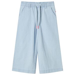 vidaXL Pantaloni pentru copii, albastru denim pal, 116