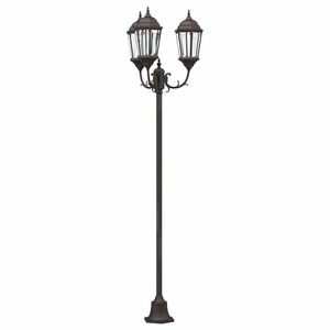 vidaXL Lumina de grădină Bronz 57 x 49 x 241 cm Aluminiu și sticlă