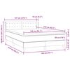vidaXL Pat box spring cu saltea, gri deschis, 140x210 cm, catifea