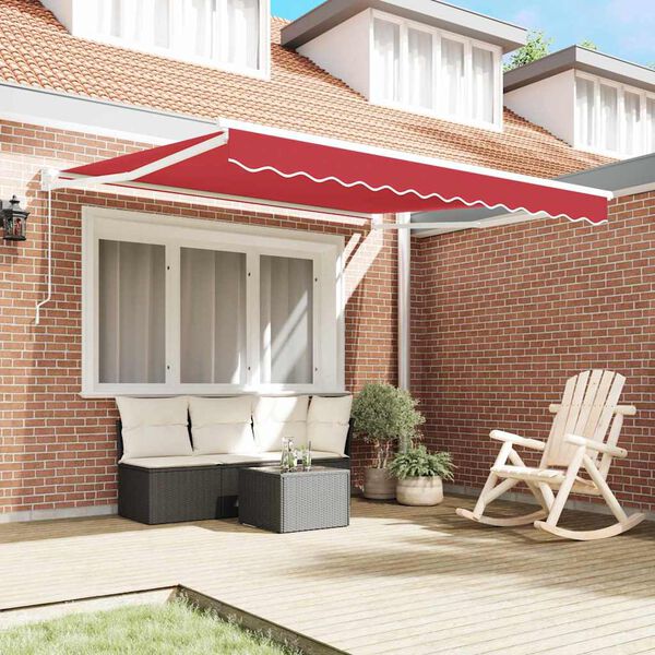 vidaXL Cortina Retractabilă Roșu 300 x 250 cm Poliester și Aluminiu
