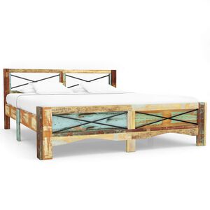 vidaXL Cadru de pat, 140 x 200 cm, lemn masiv reciclat
