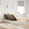 vidaXL Pat cu saltea și spațiu de depozitare Crem 180 x 200 cm