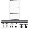 vidaXL Ușă glisantă cu set feronerie, 102x205 cm, sticlă ESG/aluminiu