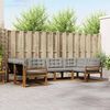 vidaXL Set de canapele de exterior 6 pcs Gri natural și deschis