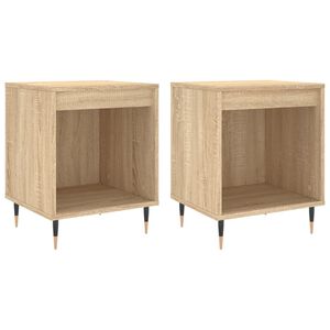 vidaXL Noptiere, 2 buc., stejar sonoma, 40x35x50 cm, lemn compozit