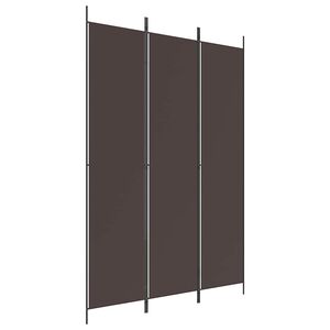 vidaXL Paravan de cameră cu 3 panouri, maro, 150x220 cm, textil