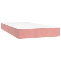 vidaXL Saltea de pat cu arcuri, roz, 80x200x20 cm, catifea