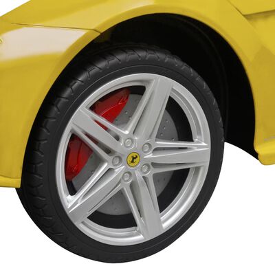 vidaXL Mașinuță electrică "Ferrari F12" galbenă 6 V cu telecomandă