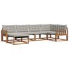 vidaXL Set de canapele de exterior 6 pcs Gri natural și deschis