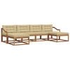 vidaXL Set de canapele de exterior cu pernă 6 pcs Natural și Bej