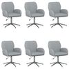vidaXL Scaune birou cu rotire 6 buc. 54 x 58 x 90 cm Gri deschis