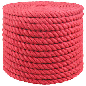 vidaXL Fr&acirc;nghie din Jute 16 mm Roșu 100% jute Tossa