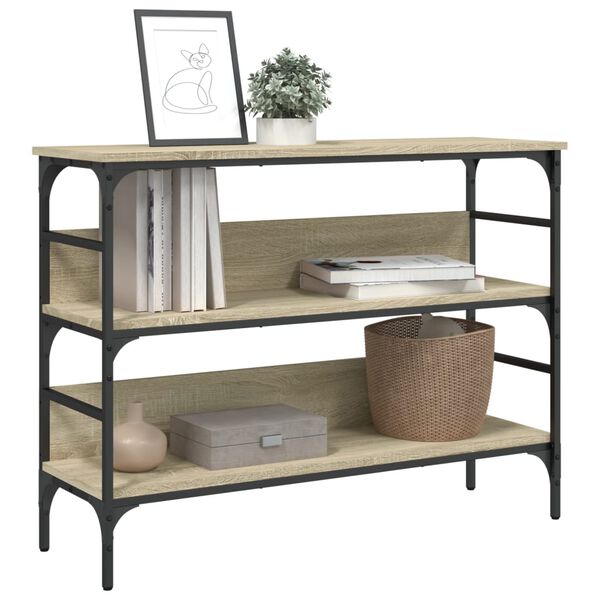 vidaXL Măsuță consolă, stejar sonoma, 100x32x75 cm, lemn prelucrat