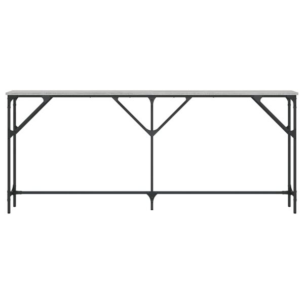 vidaXL Măsuță consolă, gri sonoma, 180x23x75 cm, lemn prelucrat