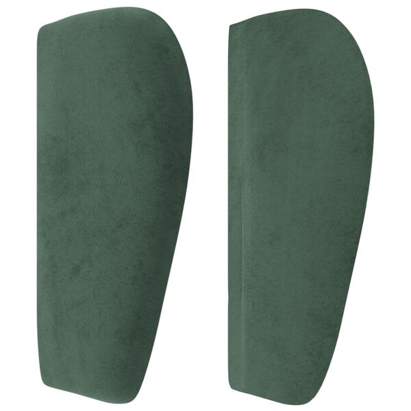 vidaXL Tăblie de pat cu aripioare verde închis 83x23x78/88 cm catifea