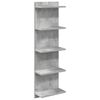 vidaXL Raft de perete Gri Beton 30 x 15 x 100 cm Lemn prelucrat