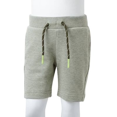 Pantaloni scurți pentru copii cu șnur, kaki deschis melanj, 116