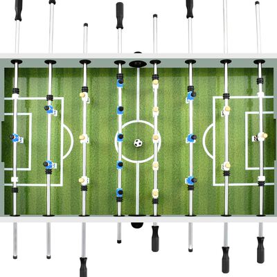 vidaXL Masă de fotbal, alb, 140x74,5x87,5 cm, oțel, 60 kg
