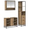 vidaXL Set de mobilier pentru baie 3 buc. Stejar Artizanal