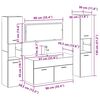 vidaXL Set de mobilier pentru baie 4 pcs Stejar Negru Lemn compozit