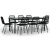 vidaXL Set mobilier de grădină, 9 piese, poliratan