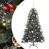 vidaXL Brad de Crăciun artificial Verde 150 cm PVC și Plastic și Oțel