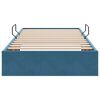 vidaXL Pat cu storage cu headboard Albastru &icirc;nchis 90 x 190 cm Catifea
