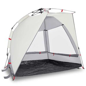 vidaXL Cort camping 2 persoane gri impermeabil setare rapidă