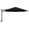 vidaXL Parasol de Grădină Negru 248 x 248 x 148 cm Poliester și oțel