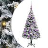 vidaXL Brad de Crăciun artificial Alb 120 cm PVC și Oțel și Plastic