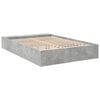vidaXL Cadru de pat, gri beton, 150x200 cm, lemn prelucrat